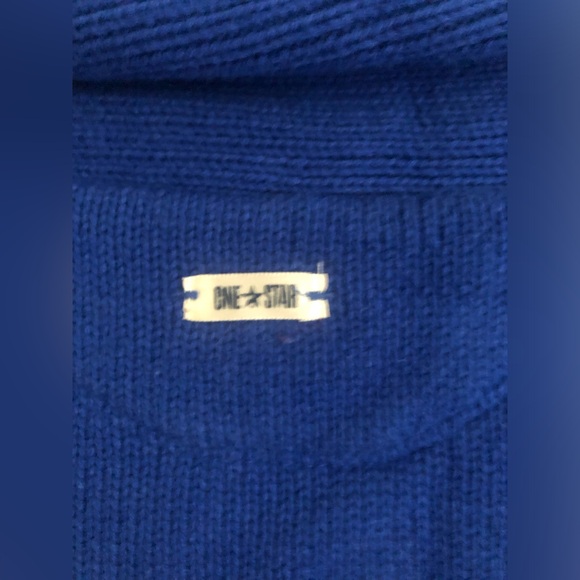 Converse All Star Bright Royal Blue Women's Shawl Collar 100% Cotton Sweater - Picture 7 of 12